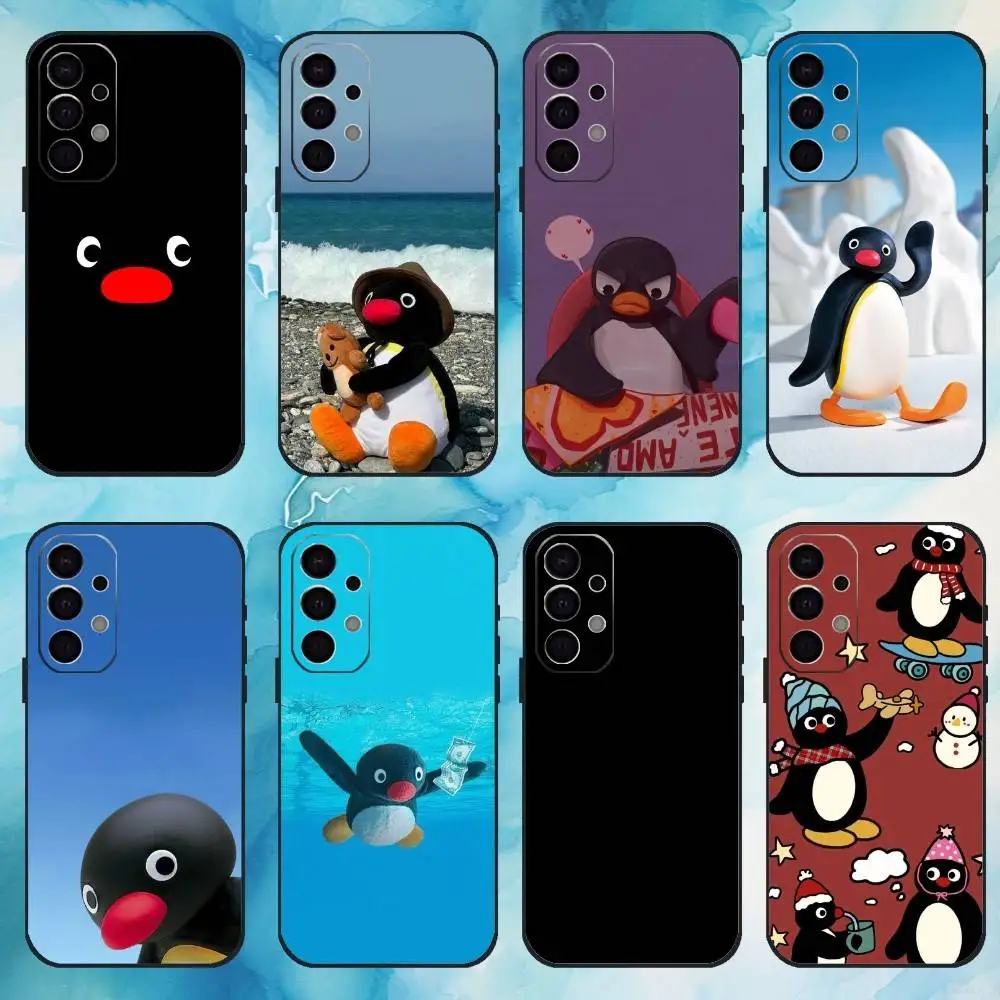 

Happy P-Pingu Penguin Funny Phone Case For Samsung S25,24,23,22,30,21,10,9,Ultra,Plus,Lite,FE,4,5 G Soft Black Case