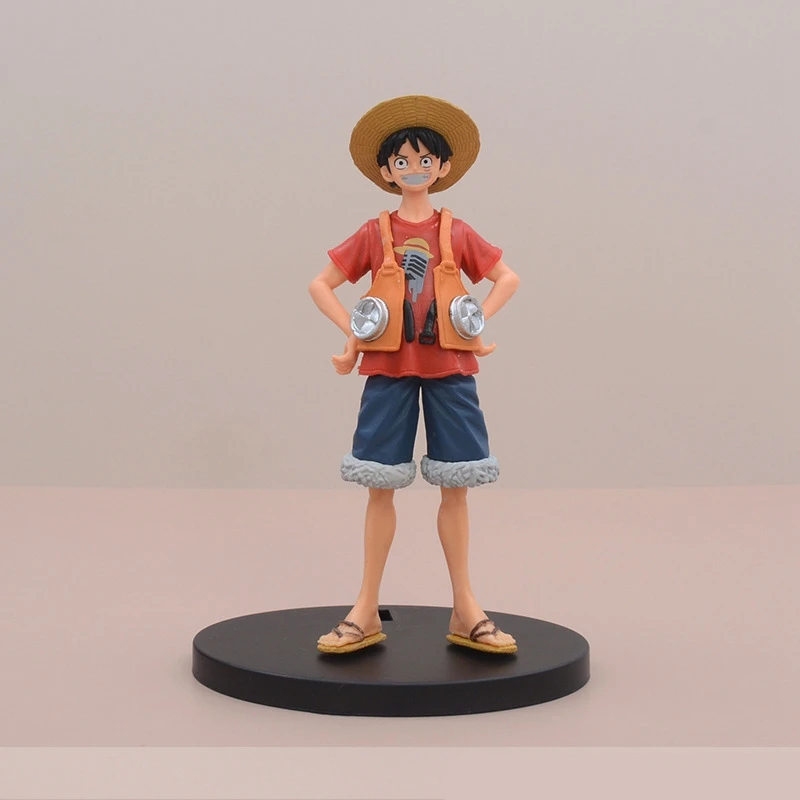 18CM Anime DXF Monkey D. Luffy FILM RED Holiday Clothing Standing Model Toy Gift Theater Version Collection Action Figure PVC