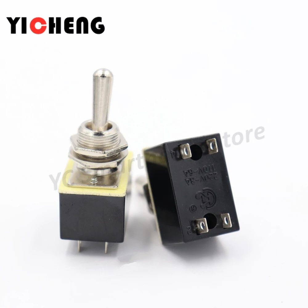 2Pcs Small power switch Button switchInsert pin  2 Position ON-ON/ON-OFF 3A 220V Toggle  Switch