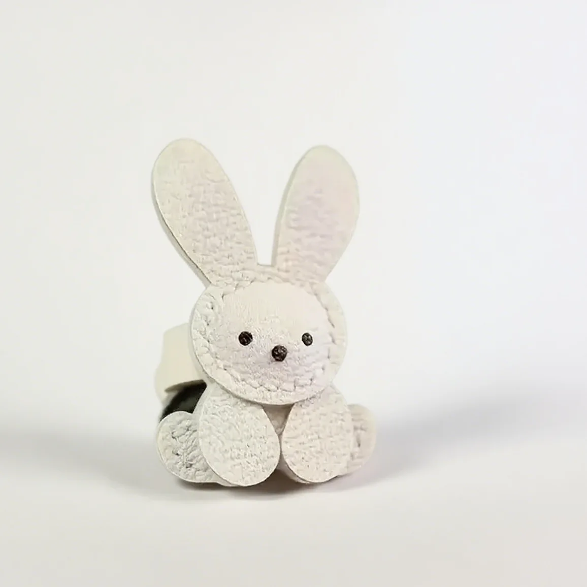 1개 작은 흰색 토끼 가방 참, 귀여운 흰색 펜던트, 가방 장식 액세서리