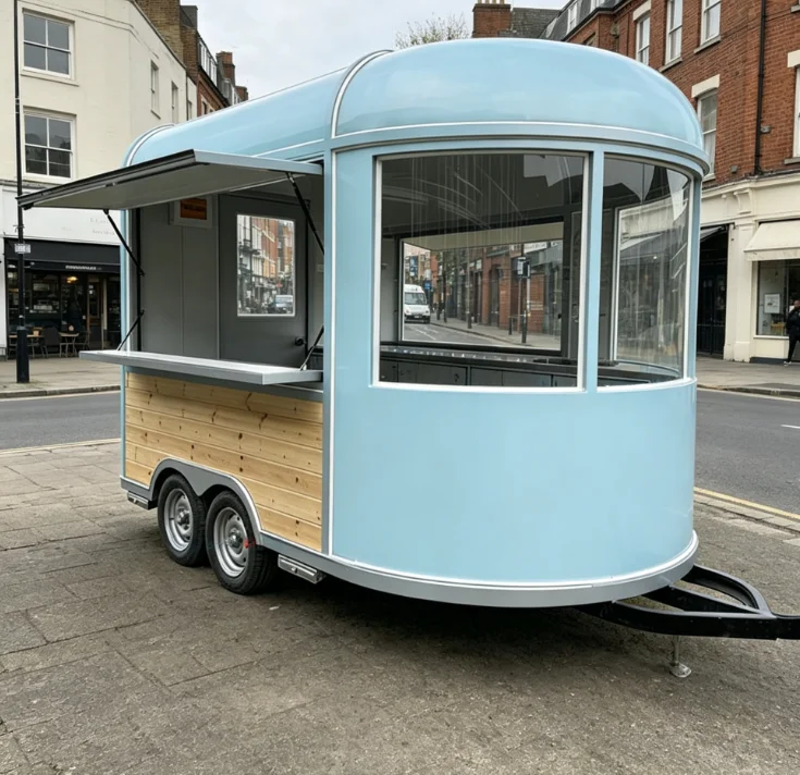 Custom Mobile Ice Cream Concession Trailer Dual Axle Towable Street Food Cart Frozen Dessert Vending Food Trailer