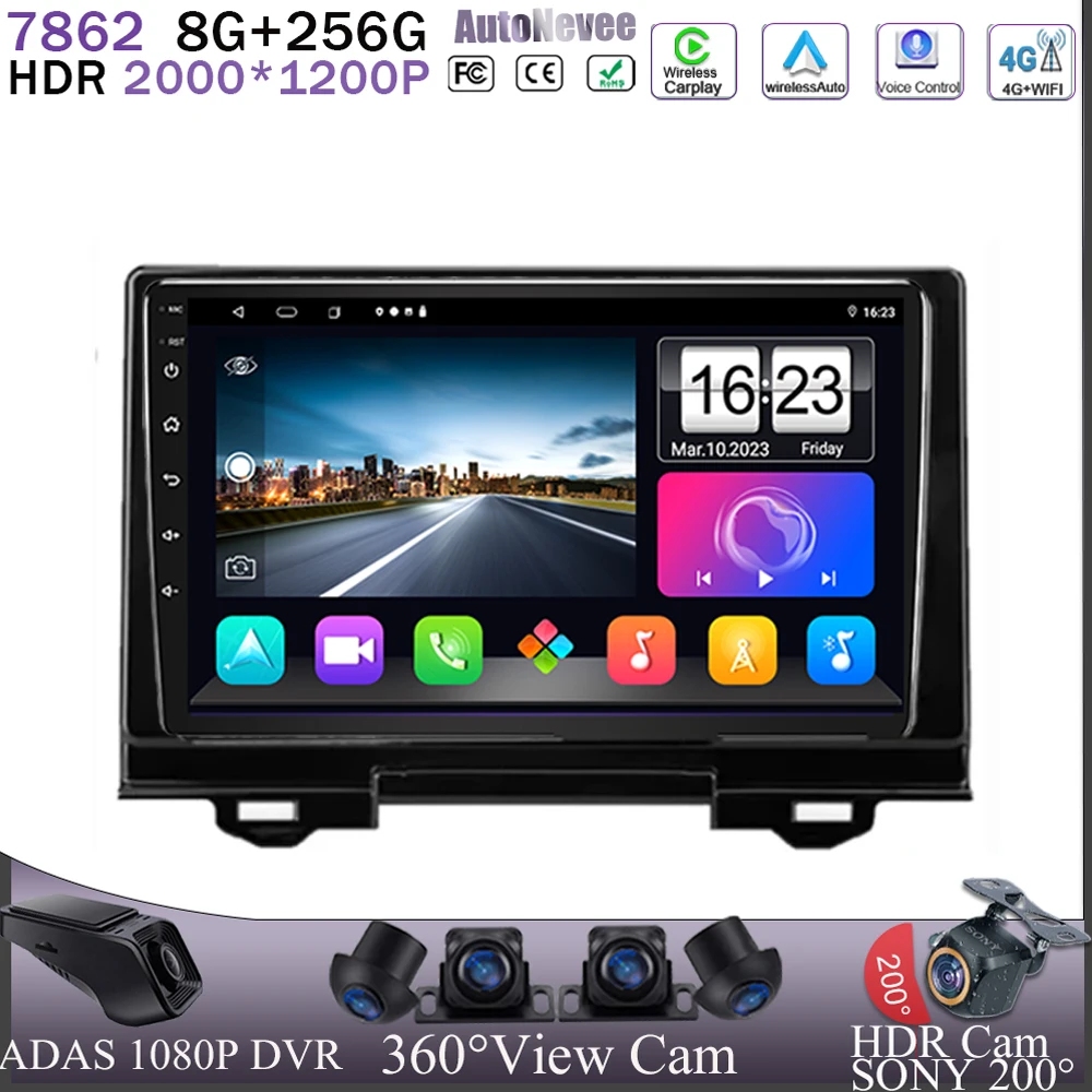 

For Honda HR-V RV RZ 2021 Auto Car GPS QLED Android Carplay Radio DVD Navigation TV 5G WIFI Multimedia 2din Head Touch screen