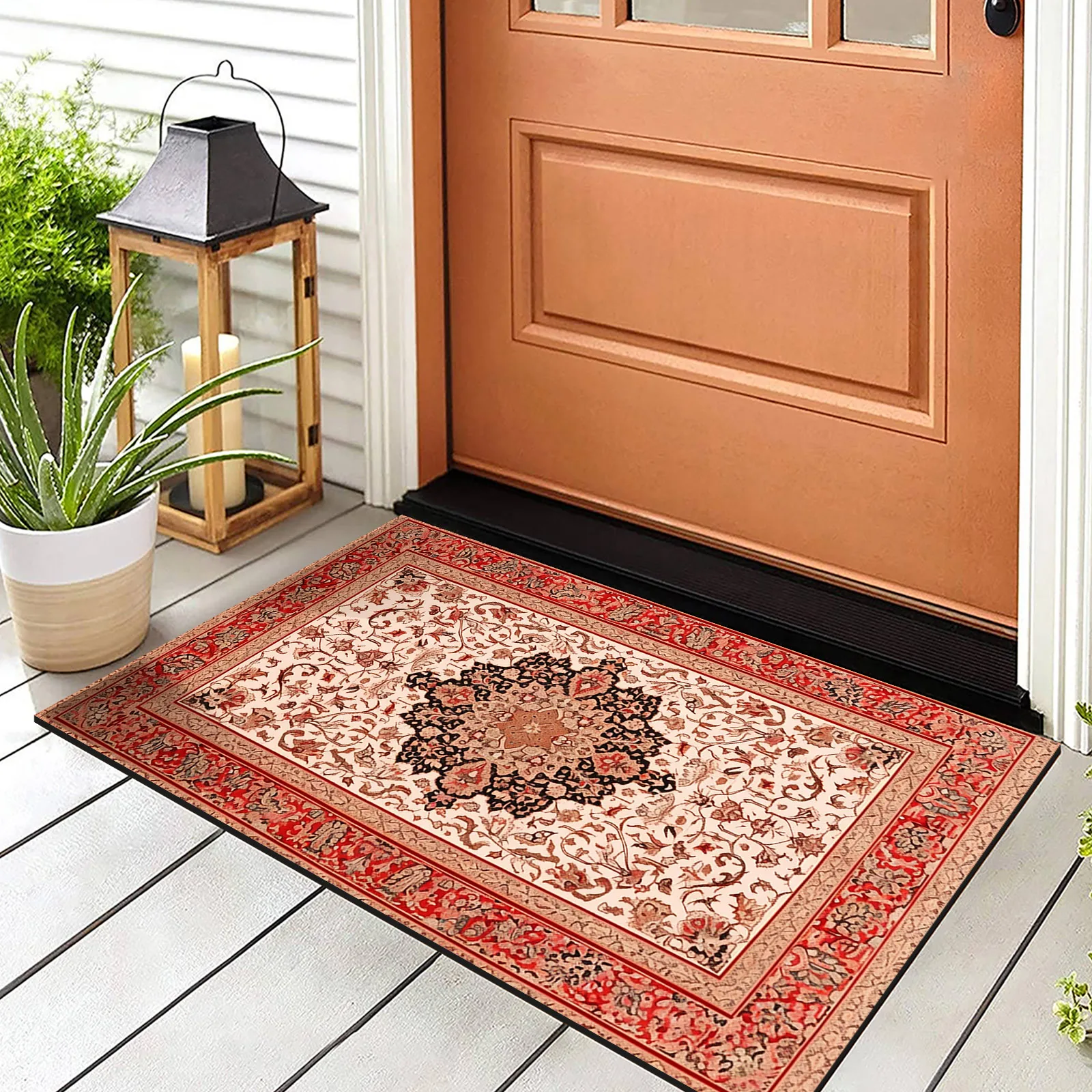 Retro Doormat Entrance Outdoor Room Rugs Hallway Welcome Floor Foot Mat Doormat Custom Washable