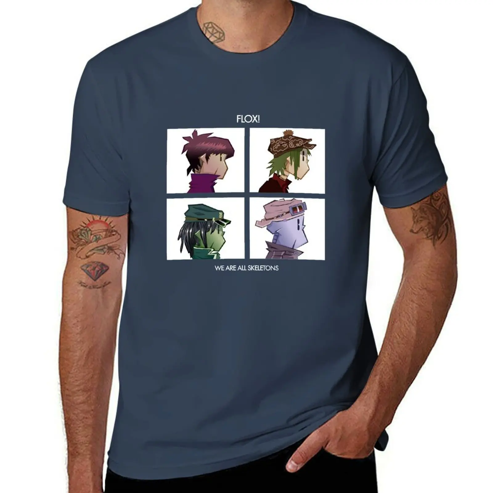 

14.Copy of gorillaz gorillaz gorillaz the legend of Dayak house T-Shirt t shirts with prints t shirt man designer T-Shirt