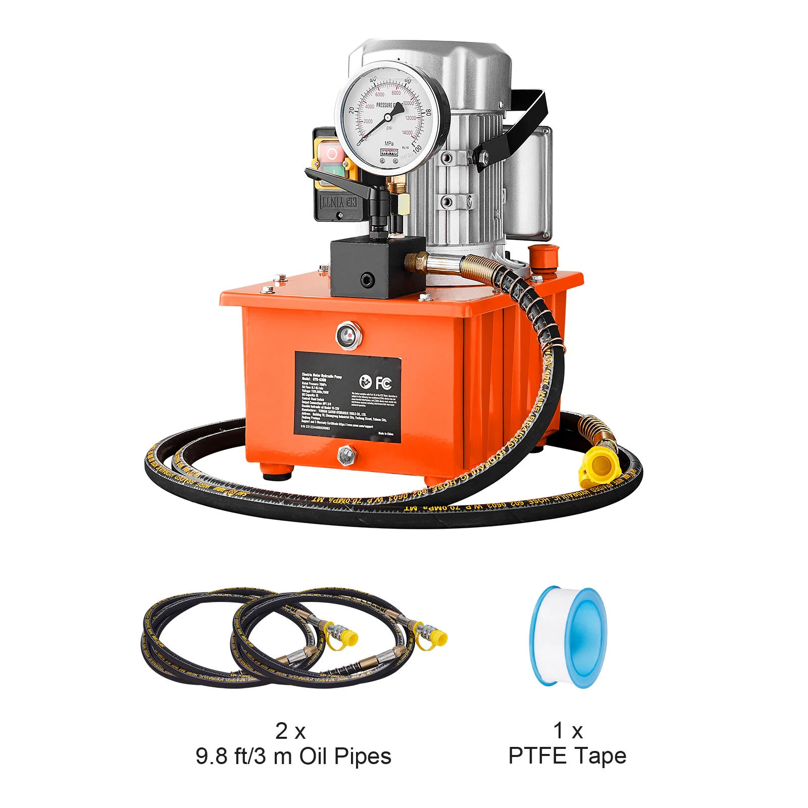 

SucceBuy Electric Driven Hydraulic Pump 750W 110V 488 in³/8L Capacity, Manual / Solenoid Valve for Punching/Bending/Jack Machine