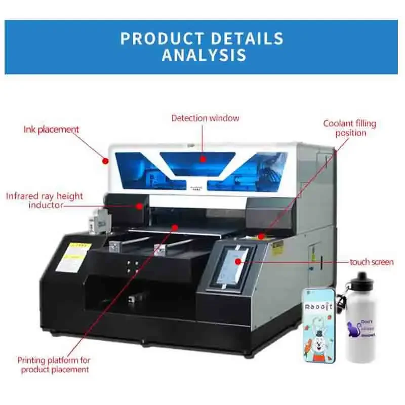 Uv Plastic/Acrylic la ser Printer la ser Printing Machine A3 Engraver