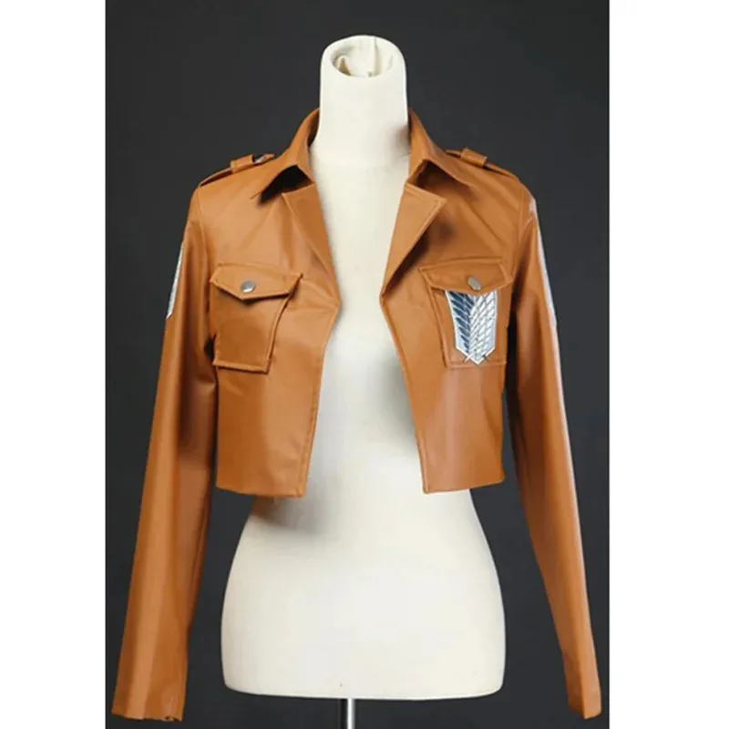 Anime Attack on Titan cosplay leather jacket shingki no Kyojin cosplay costume Eren logon jacket Halloween high quality