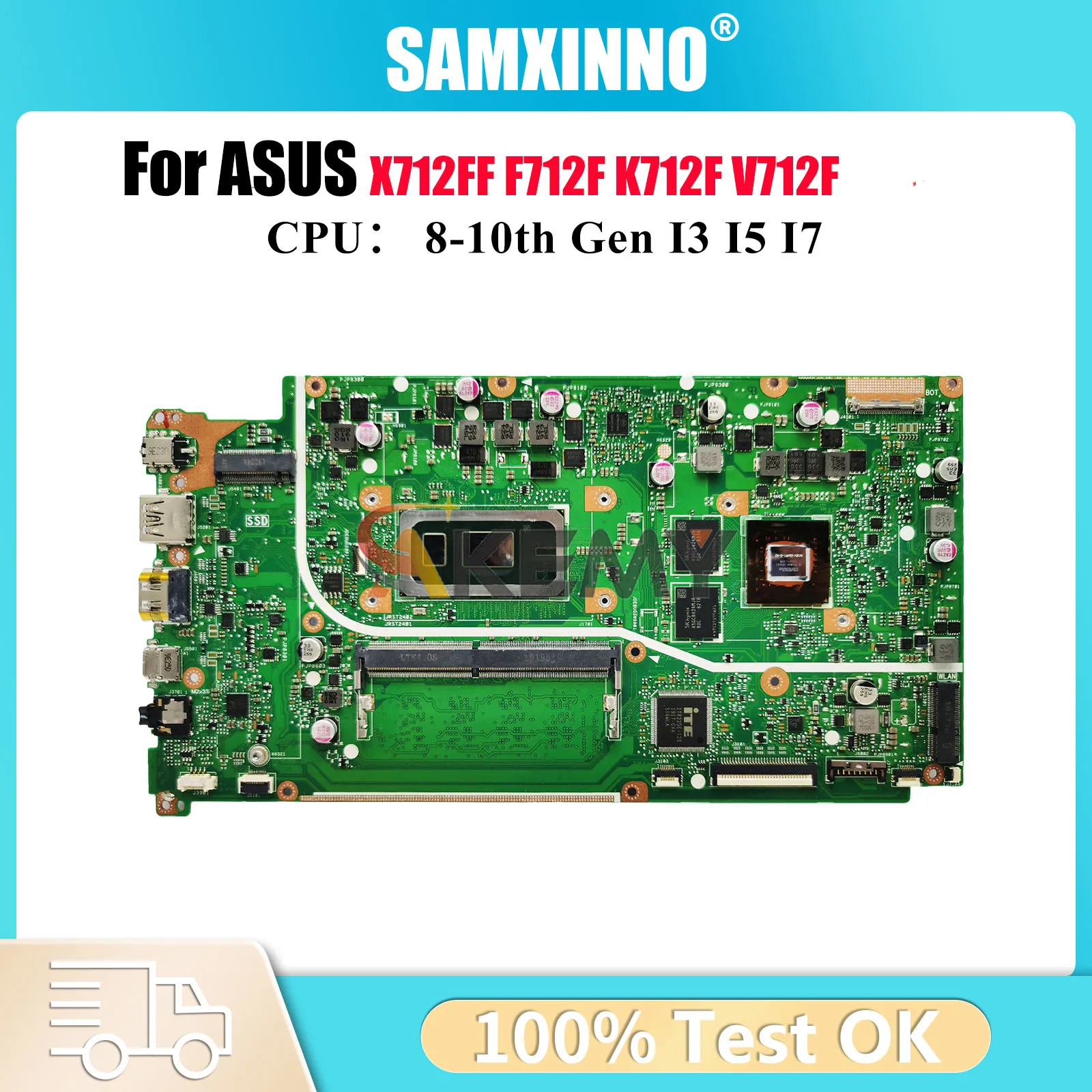 

X712FF Laptop Motherboard For ASUS X712FJG X712FB X712FLC X712FF F712F X712F X712FL V712F A712F K712F Mainboard W/ I3 I5 I7 CPU