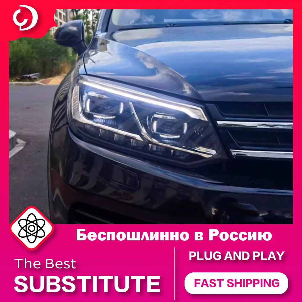 AKD Car Styling Headlights for VW Touareg 2011-2015 Upgrade the latest style LED daytime light Turn signal Auto Accessories