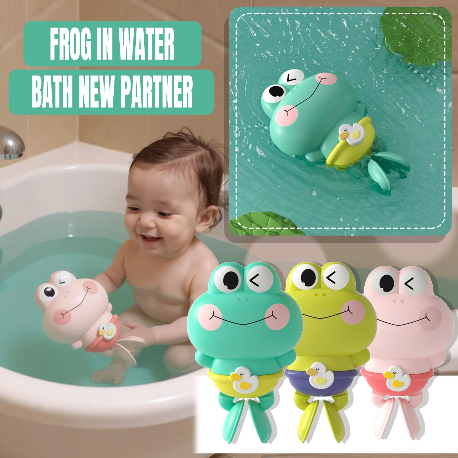 Brinquedos de banho jogando sapo de água brinquedos infantis dos desenhos animados banho do bebê pai-filho interativo banheiro brinquedos de água das crianças