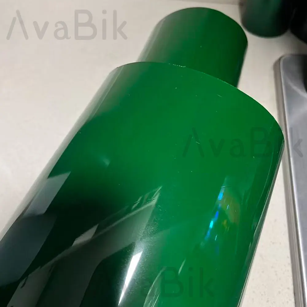 10/50cm x152cm High Quality Gloss Racing Green Metallic PET Car Color Change Vinyl Wrap Film Self-Adhesive Motorcycle Car Decal