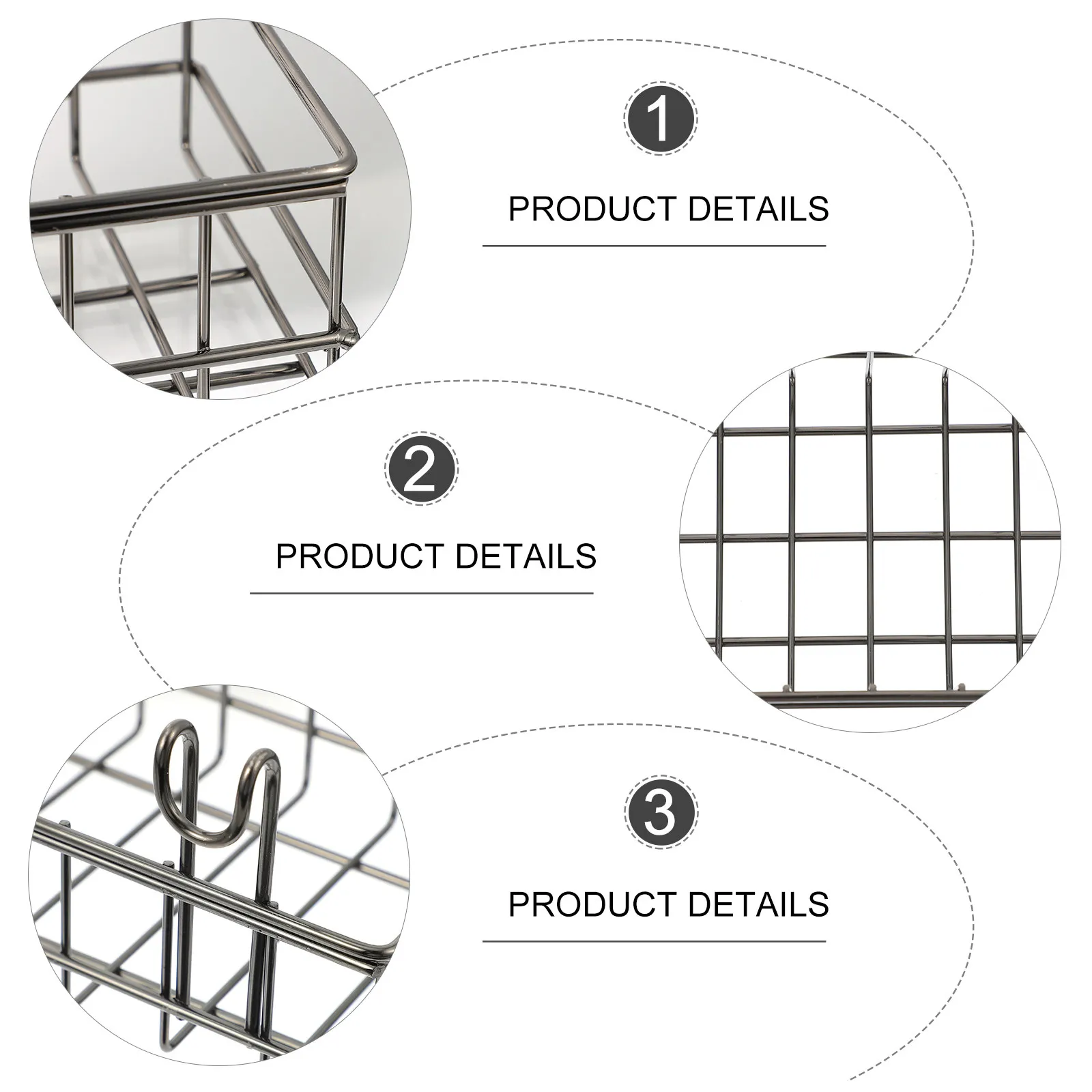 

2 шт. креативных металлических подвесных корзин для хранения с большой вместимостью, для ванной, кухни, настенный органайзер для мелочей, для дома