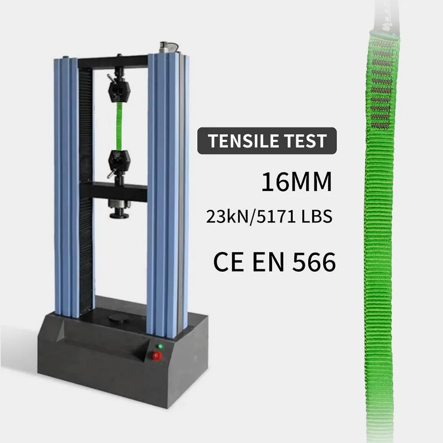 Corredor de correias de nylon de 16mm 23kn 5171 lbs en566 rock tubular webbing para trabalho em árvore positi equipamento ziplining ahoring pendurado stretc