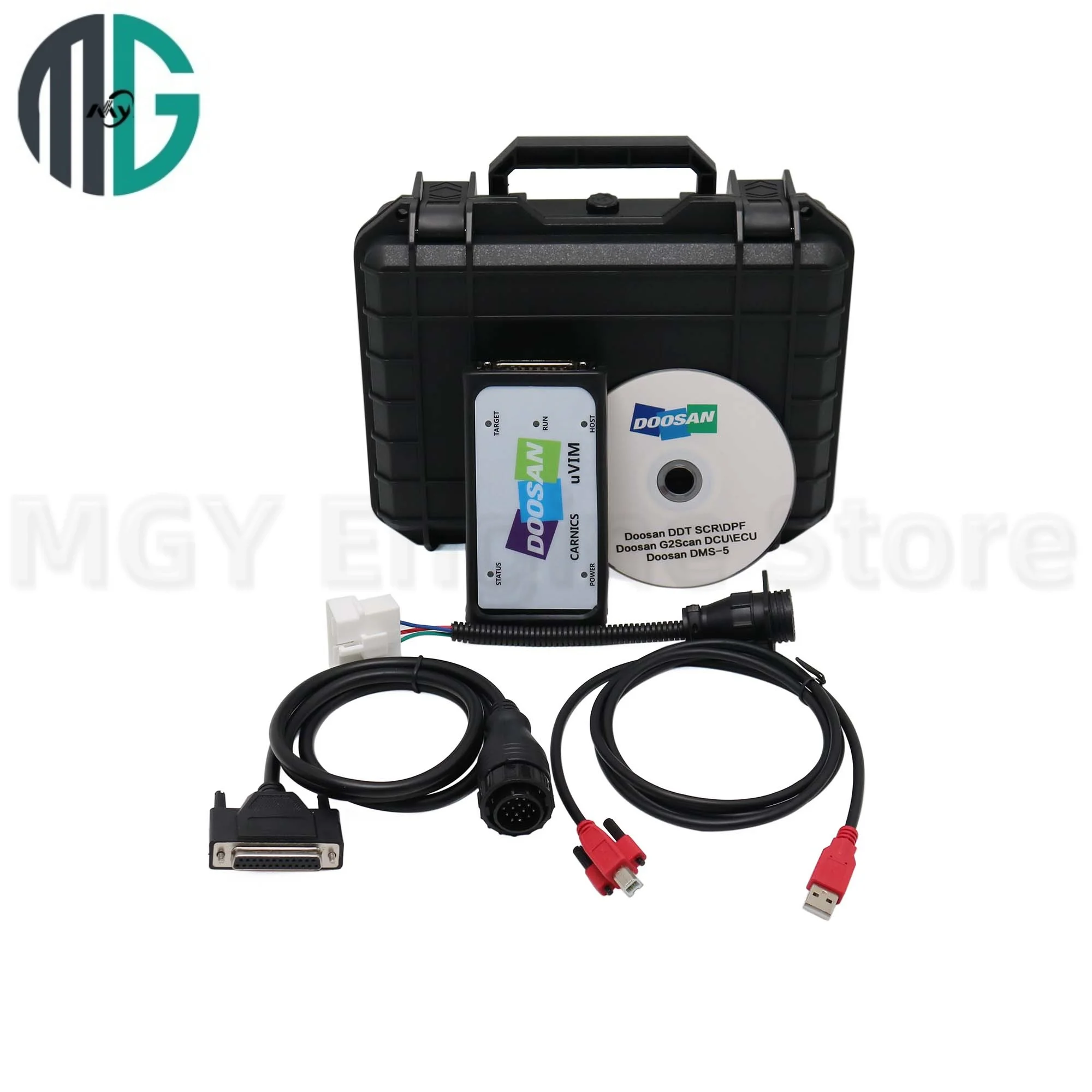 

For Doosan UVIM Diagnostic Tools Excavator OBD Forklift Engine Fault Scanner Detection Interface DDT CARINICS SCR DPF DCU ECU+G2