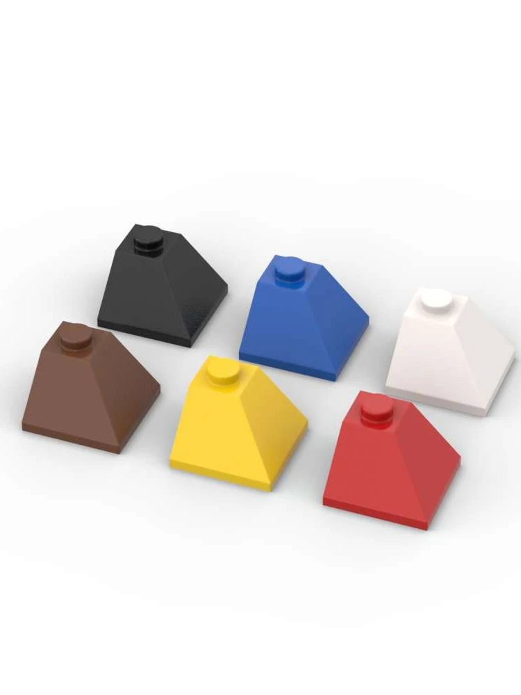 MOC – blocs de construction d'angle convexe, 10 pièces, particules 3045 2x2 pente 45 2x2, Kit de briques, jouets, cadeaux d'anniversaire pour enfants, livraison directe