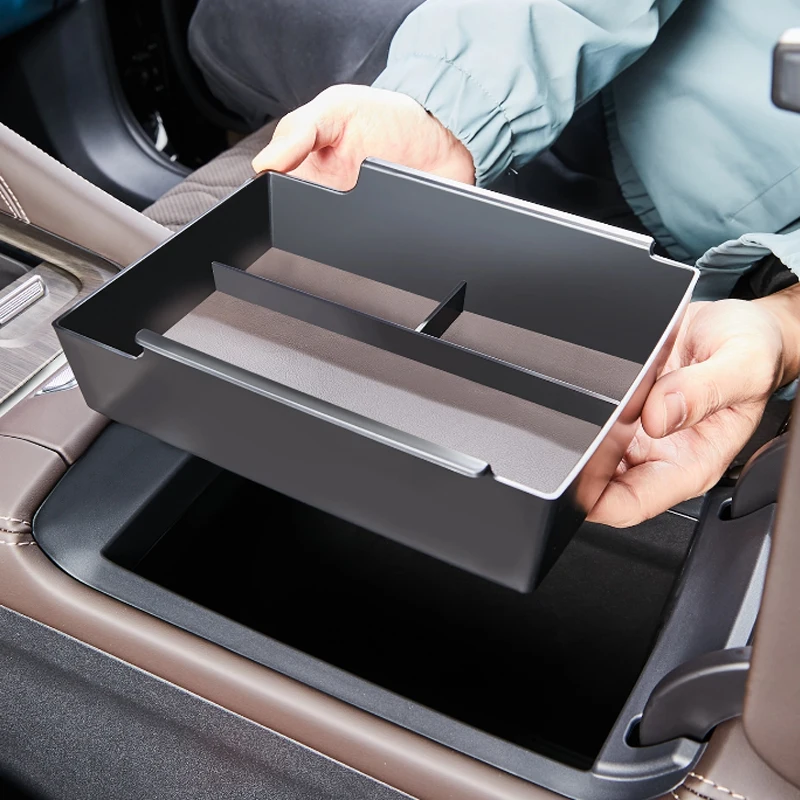 

For Geely Monjaro KX11 Xingyue L 2026 Central Control Armrest Storage Box Car Plastics Box Interior Supplies