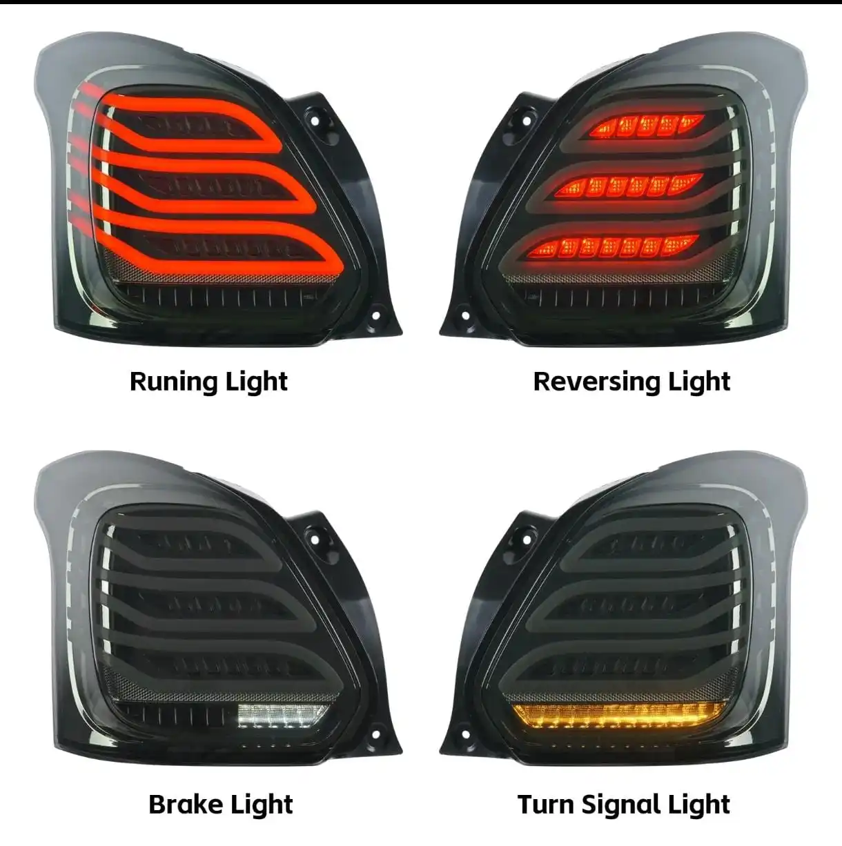 

Factory Hot Selling LED Auto Rear Back Lamps For Suzuki Swift 2017-2023 Red Car Taillights Assembly GLK Style Taillight Too