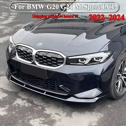 MP Style For BMW G20 G21 M-Sport 320i 325i 330i 320d M340i LCI 2022-2024 Front Bumper Splitter Lip Spoiler Guard Body Kit Tuning