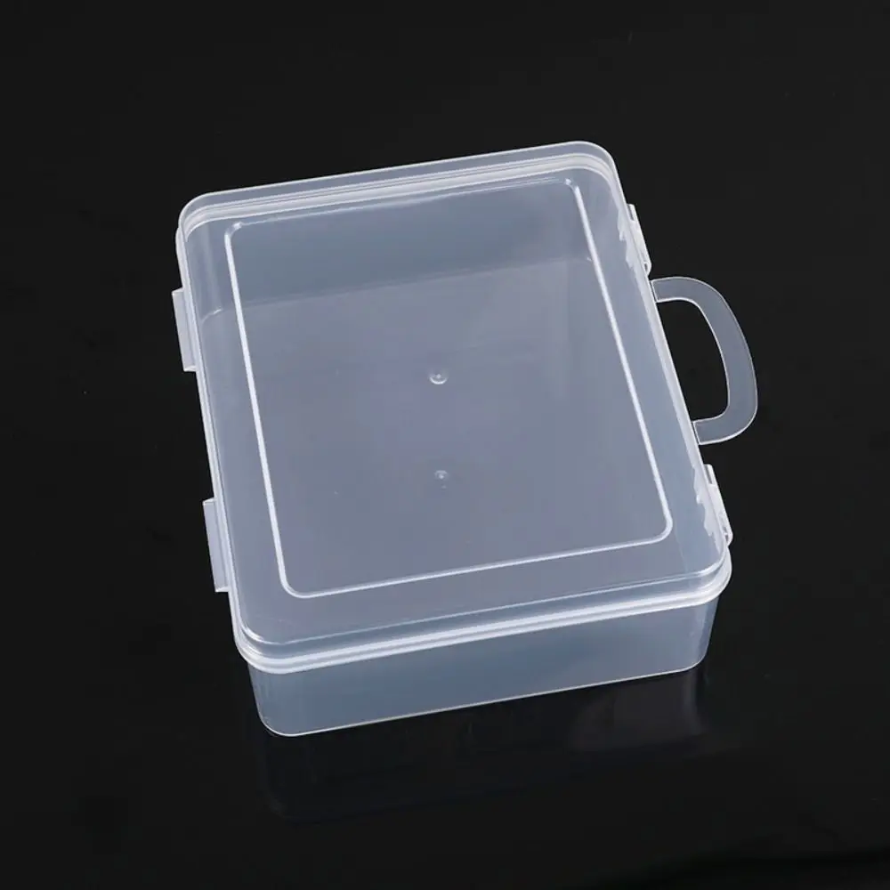 Durable Portable Square Storage Box Plastic Durable Jewelry Beads Container Transparent Sundries Organizer Power Tools Holder