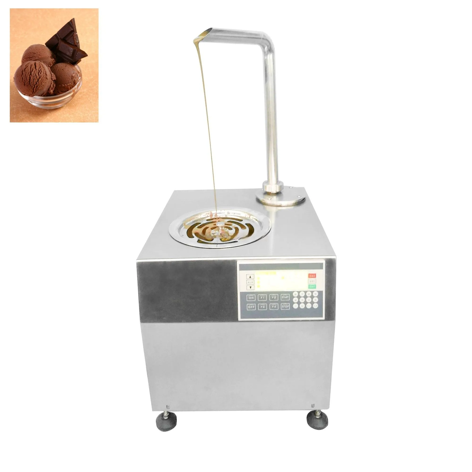 Tafelblad Chocolade Dispenser Hot Sale Chocolade Making Machine Cacaoboon Chocolade Tempererende Smeltmachine