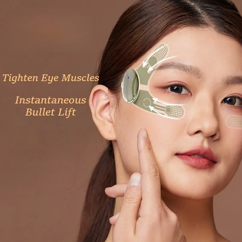 Massaggiatore per occhi a microcorrente Dispositivo per massaggio occhi antirughe Macchina per massaggio a cerchio scuro per donne Dispositivi di bellezza portatili per uso domestico
