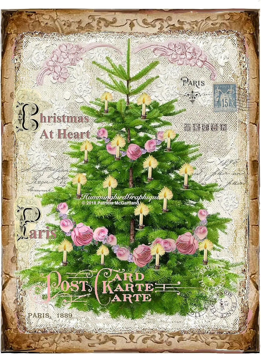 Metal Tin Signs Grain Sack Style CHRISTMAS TREE Metal Sign Lodge Yard Garden Poster 12x8 Inch Plaque sign
