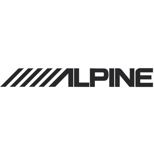 Alpine Car Audio Sticker, Modern Fashion Art Vinyl Decal for Car Window Rear Windshield