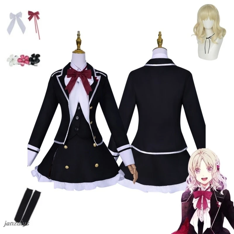 Komori Yui Cosplay Costume Game Diabolik Lovers Komori Yui Suit Dress Jk Uniform Halloween Party Anime Play Role Clothing