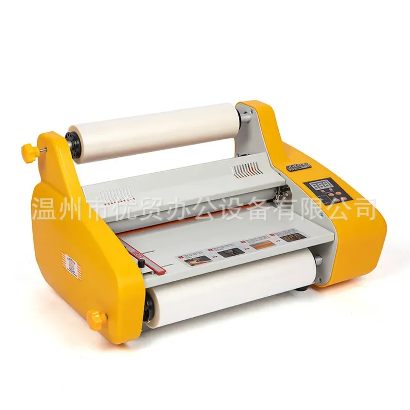 FM3520 Semi-Automatic Thermal Laminating Machine, Small Single & Double Sided Hot Laminator for Printing Industry
