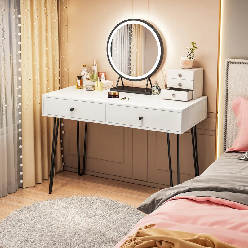 Light luxury dresser, bedroom modern, simple small dressing table, mirror, minimalist makeup table