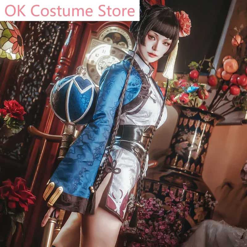 Black Butler Ciel Phantomhive Blue Cat Cheongsam Royal Sister Ladies Cosplay Costume Cos Game Anime Party Uniform Hallowen Play