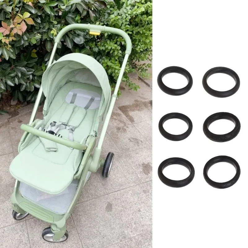 

Pushchair Pram Tubeless Tyre Stroller Wheel Casing Outer Cover Tubeless Tyre Cover Wheel Spare Part for Strollers 15UB