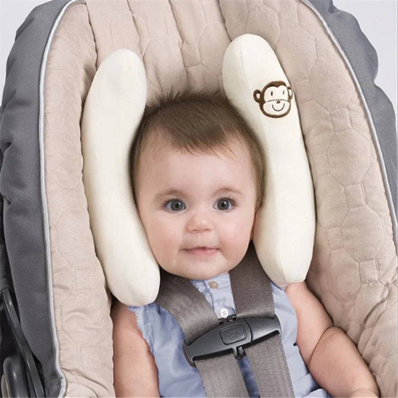 

Infant Stroller Neck Pillow Baby Stroller Sleeping Neck Support Pillow Cartoon Flower Banana Car Seat Head Protector Pillow