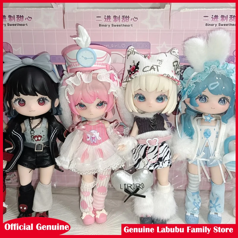 

Новая оригинальная слепая коробка Liroro Binary Sweetheart Series 1/12 Bjd, аниме-фигурки, подвижная кукла, орнамент, подарок на день рождения, Рождество