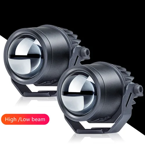 Foco led para motocicleta, lente de pavimentación para vehículo eléctrico, faro integral tangente de haz alto y bajo, lámpara auxiliar.