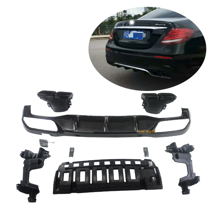 W213 rear diffuser for Mercedes Benz E class W213 facelift E63S diffuser sport sedan 2016 2019