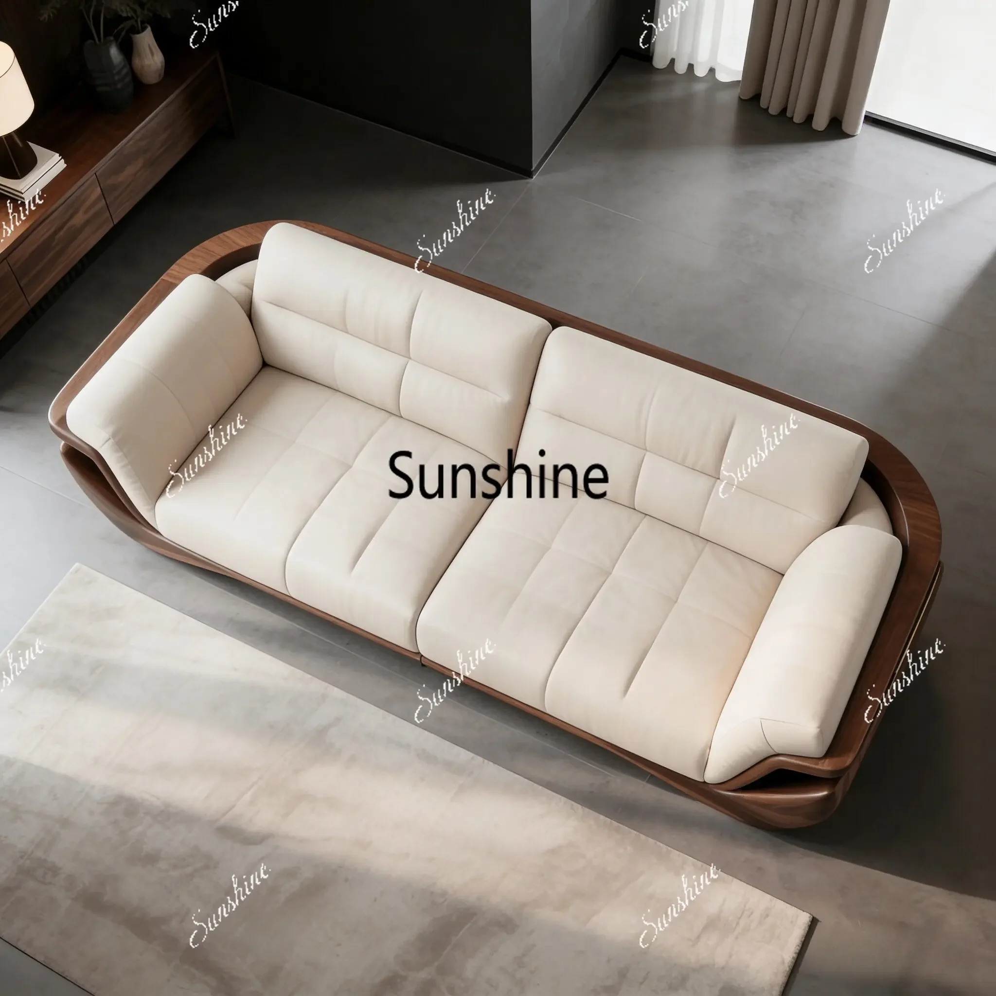 

New Chinese-style simple living room light luxury hotel office bed and breakfast sofa