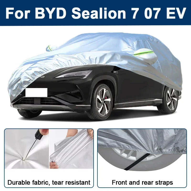 

Outdoor Full Car Cover For BYD Sealion 7 07 EV with Reflective Strips Waterproof Snowproof Dustproof UV Protection Auto Parts