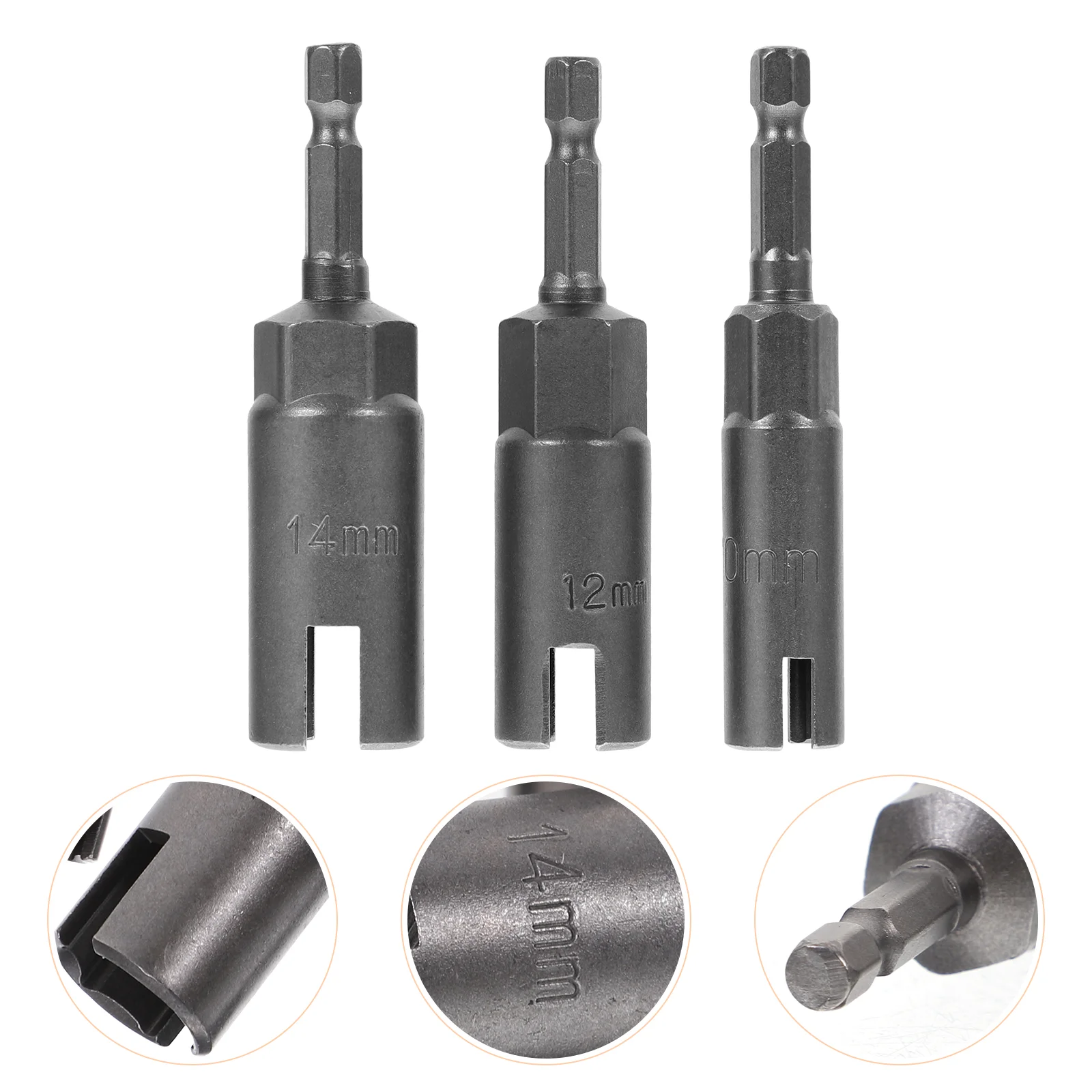 

3 Pcs Wing Nut Socket Wrenches Tools 1/4 Inch Handle Drill Adapter Suite Driver for Eye Screws Chrome Vanadium Steel Nuts Bit