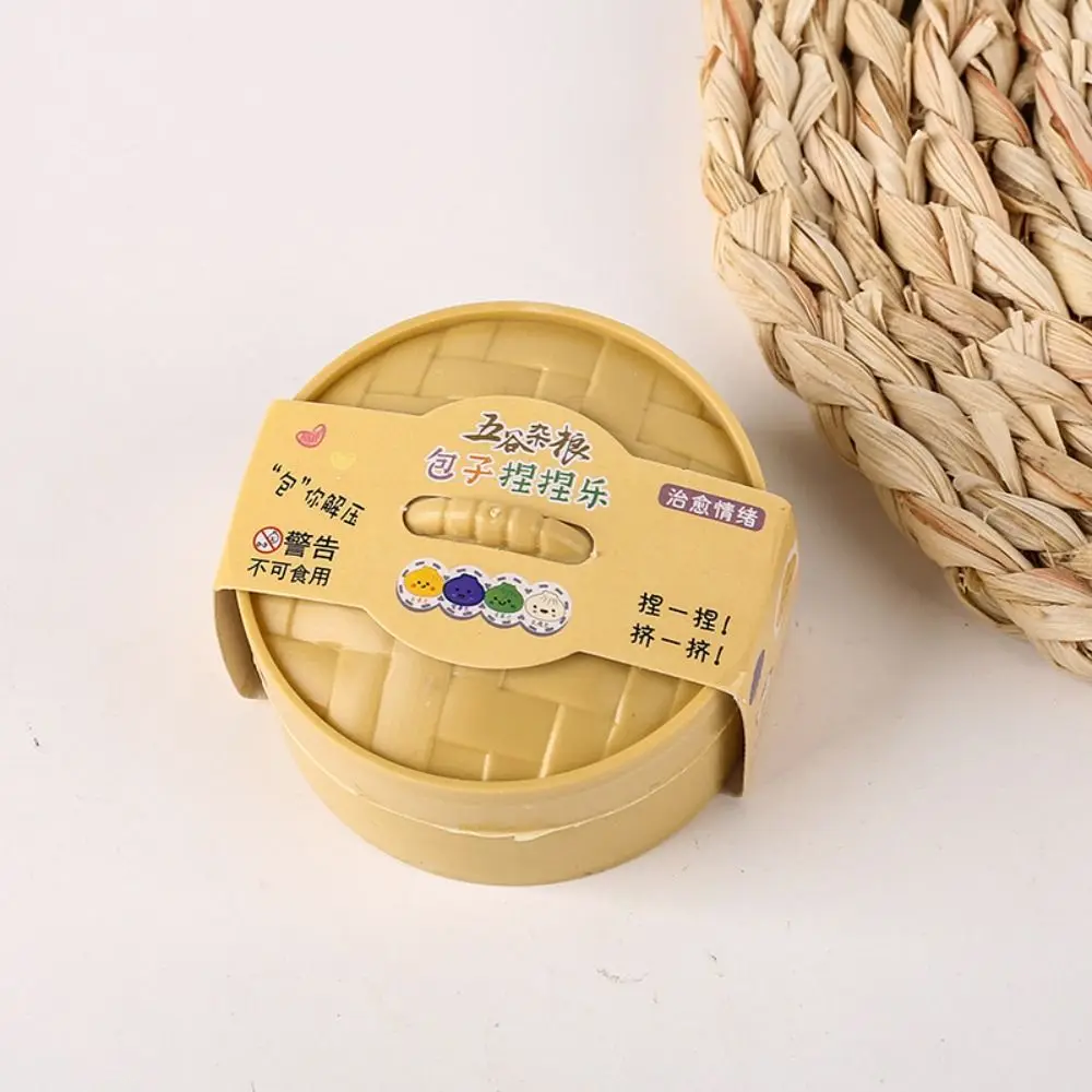 

Gift Dough Ball Chinese Steamed Bun Squeeze with Food Steamer Cute Decompressing Creative Sticky Squeeze