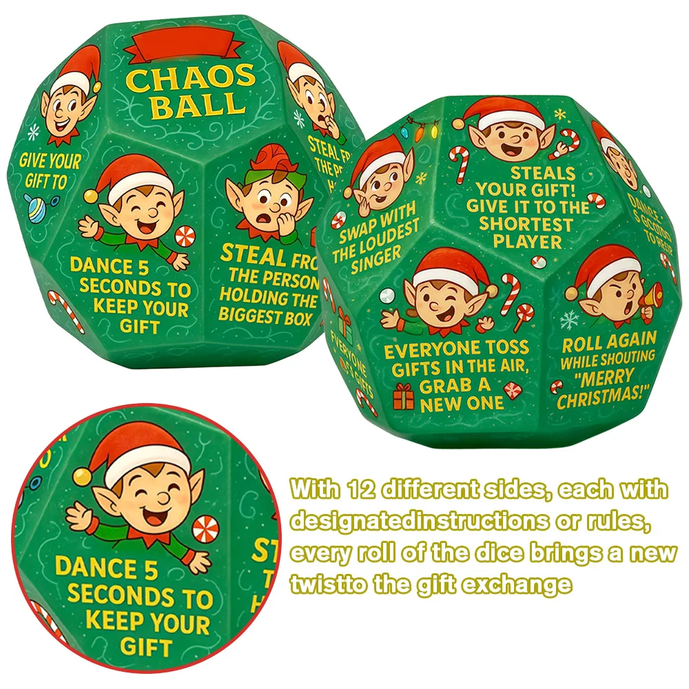 

Santa Swap Christmas Gift Exchange Dice Fun Party Game for Kids and Adults Holiday Family Gift
