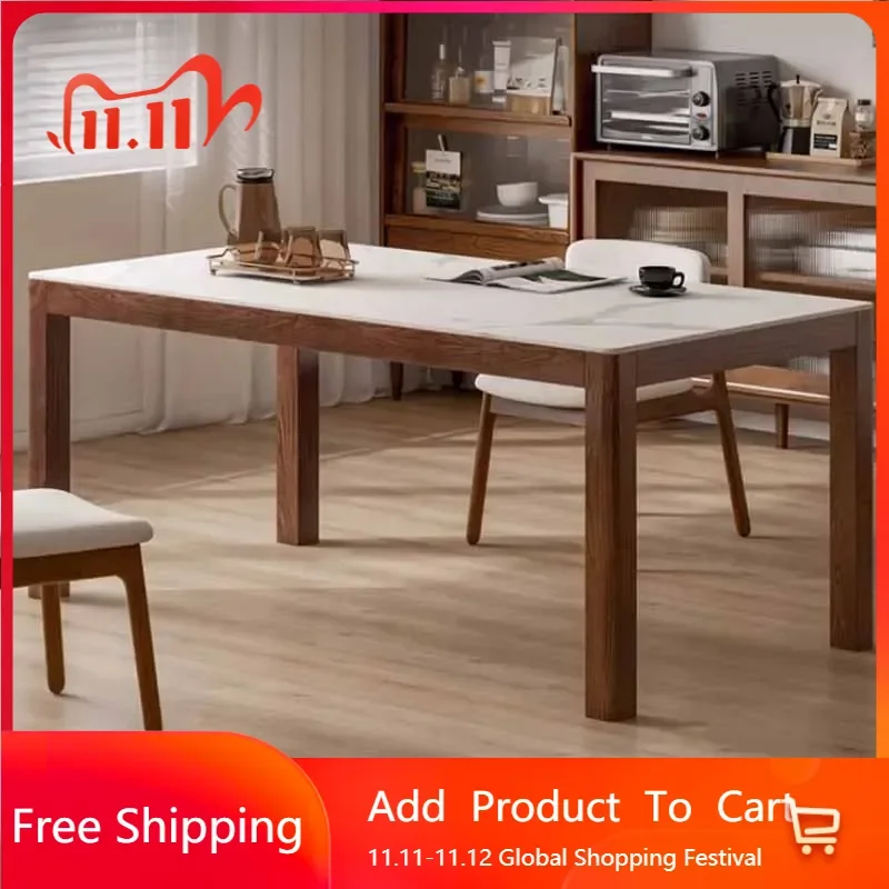 

Водонепроницаемый прямоугольный обеденный стол для виллы, кухонный уникальный компактный ресторанный стол, 4 стула, бистро, Muebles, модная мебель