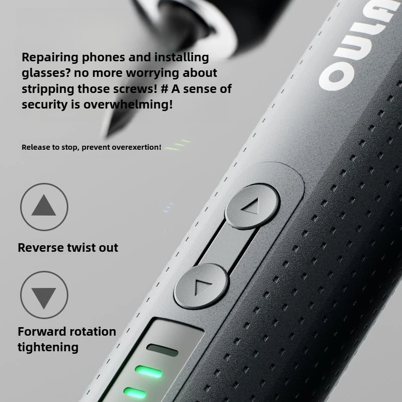 مفك براغي كهربائي، مجموعة مفكات كهربائية قابلة لإعادة الشحن، مجموعة أدوات كابل أوتوماتيكية لإصلاح المنزل من النوع C مع أضواء LED #5