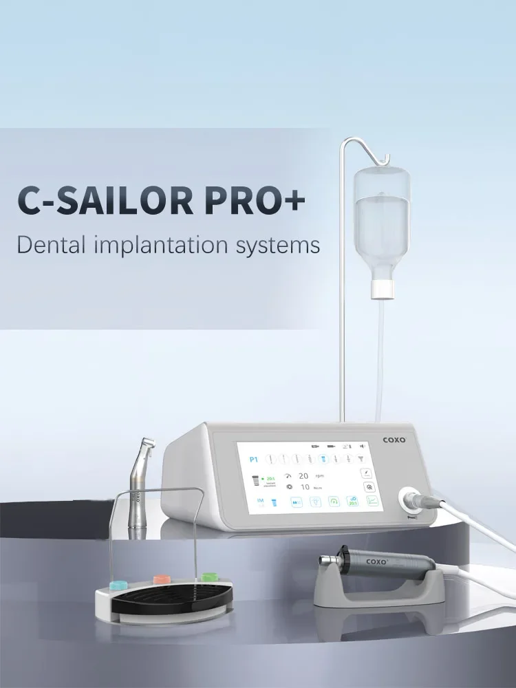 COXO C-SAILOR PRO+ Zahnimplantationssystem Implantatmotor mit LED-Licht Winkelstück Handstück Chirurgischer bürstenloser Motor