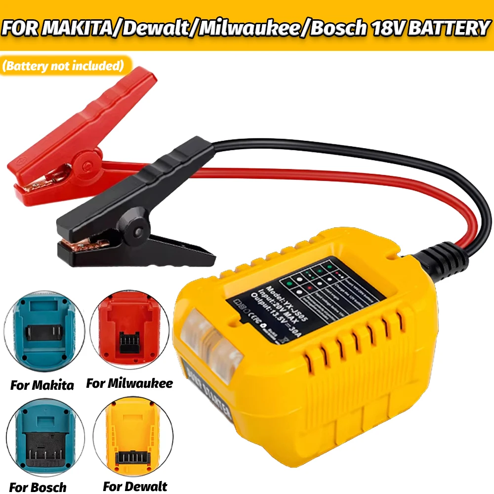 

Автомобильный аккумулятор, перемычки зажигания для Makita/Dewalt/Milwaukee/Bosch 18 В, автомобильный адаптер для запуска, усилитель аккумулятора, кабель