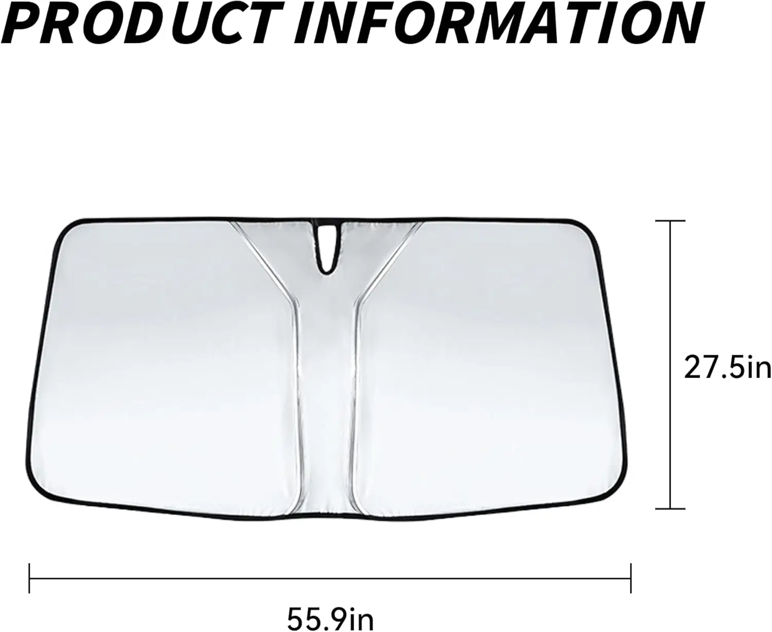 مظلة للزجاج الأمامي للسيارة، مظلة سيارة مقاس 55.9 * 27.5 بوصة للنافذة الأمامية، غطاء حماية من الأشعة فوق البنفسجية قابل للطي من حرارة الشمس، مركبة صيفية A #2
