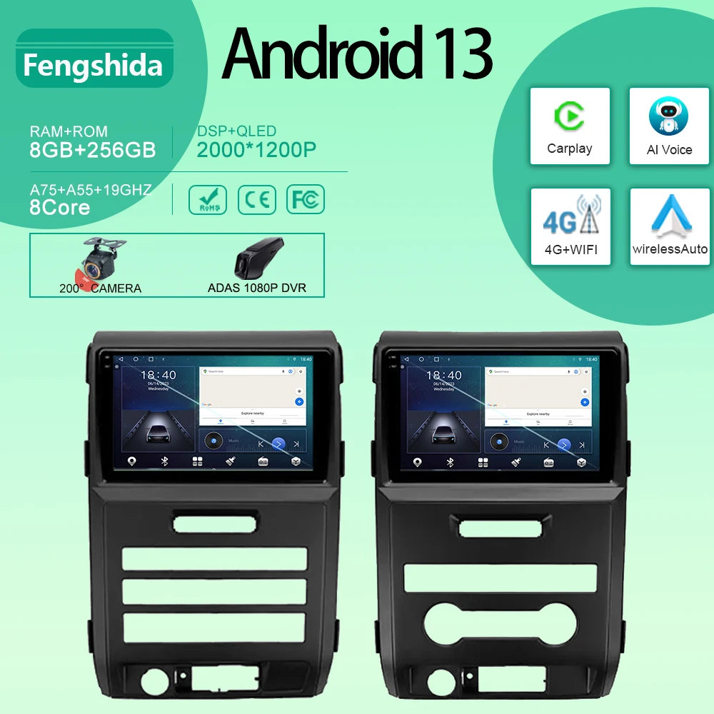 

Автомагнитола на Android для Ford F150, P415, Raptor 2008-2014, радио, GPS-навигация, мультимедийный плеер, стерео, Carplay, QLED, BT, 2din, DVD