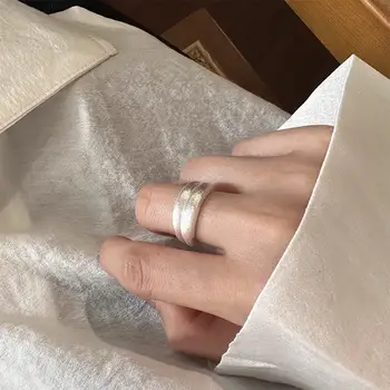Stříbrné prsteny 925, třpytivé vintage, pro páry, kreativní dvojité vrstvy, design, thajské stříbrné párty šperky, dárky k narozeninám 10 nejlepší prodej Stříbrné šperky 925 z Thajska - №9