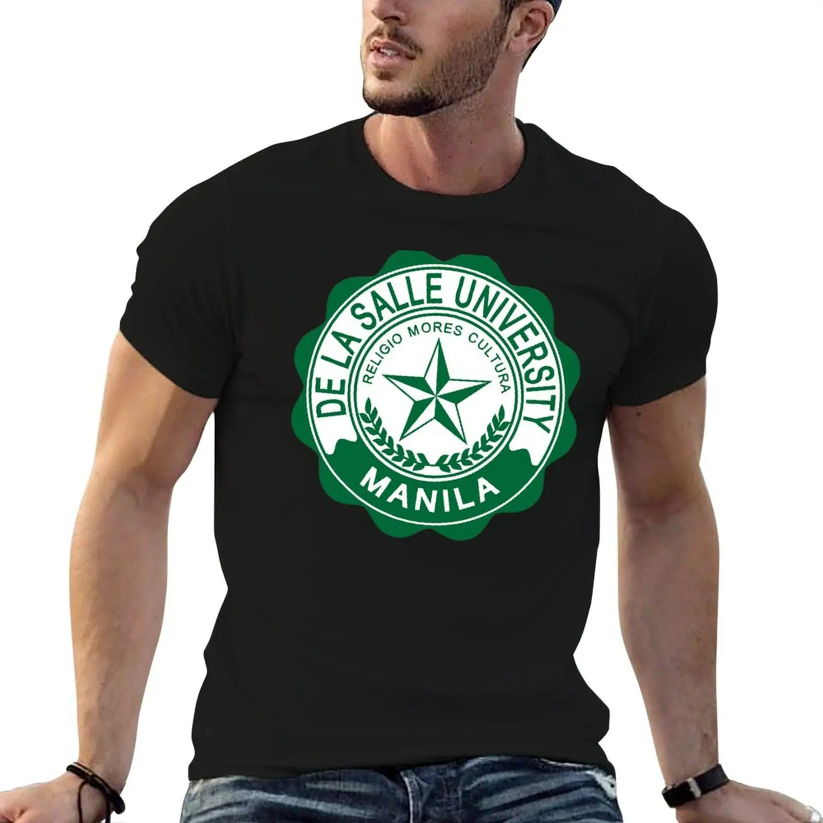 Футболка De La Salle University Manila, мужские футболки с индивидуальным принтом, хлопковые футболки для мужчин, белая футболка