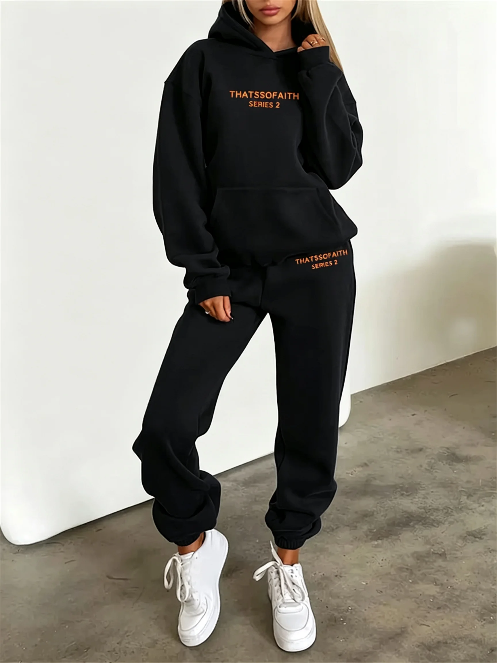 Winter Clothing For Men - Women's Hoodie+Sweatpants Set Hip Hop Street